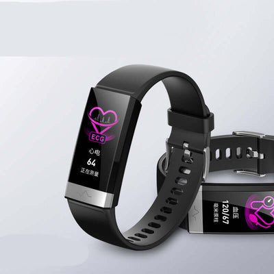 ElectroncHubV19 smart bracelet with ECG, heart rate monitor, and health tracking features.