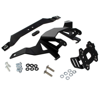 Motorcycle GPS navigation bracket set with USB charging holder and accessories for R1200RT.